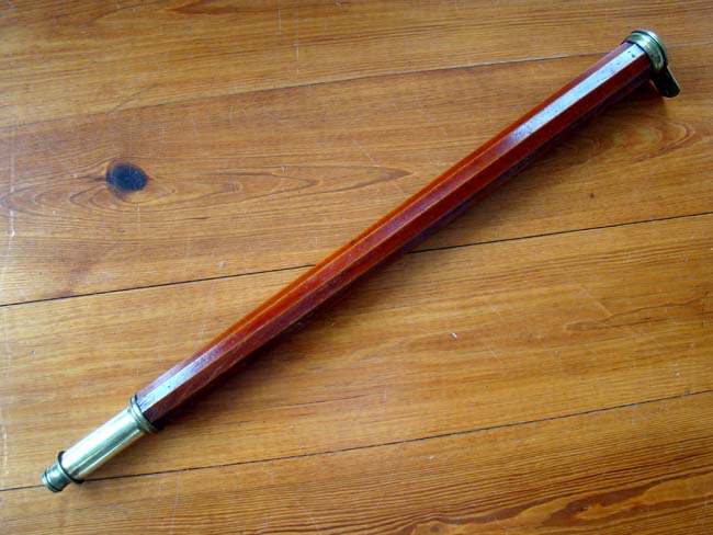 An 18th century English ten-sided single-draw telescope circa 1750-1780